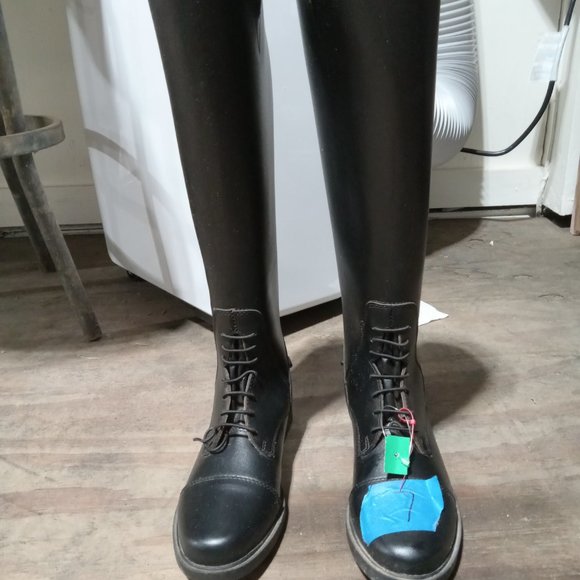 New / like black field English Equestrian boots size 7 tall - Picture 11 of 12